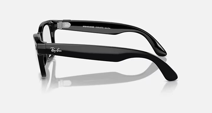 RayBan Meta Wayfarer - Shiny Black/Clear
