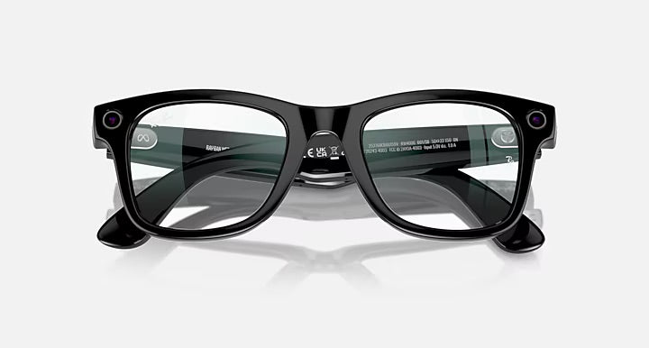 RayBan Meta Wayfarer - Shiny Black/Clear
