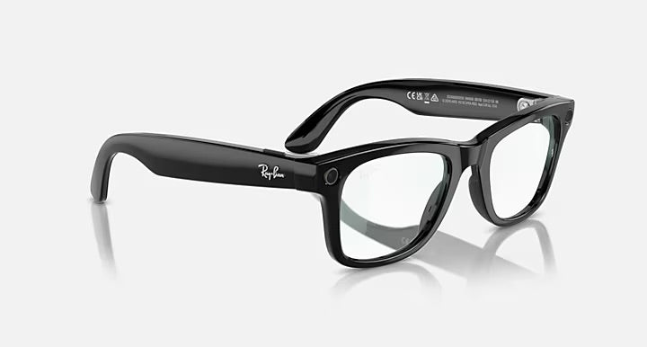 RayBan Meta Wayfarer - Shiny Black/Clear