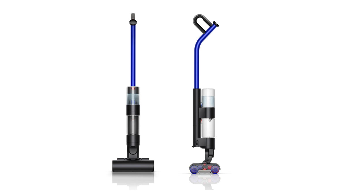 Dyson WashG1 - Limpiador de pisos húmedo - vista frontal y lateral