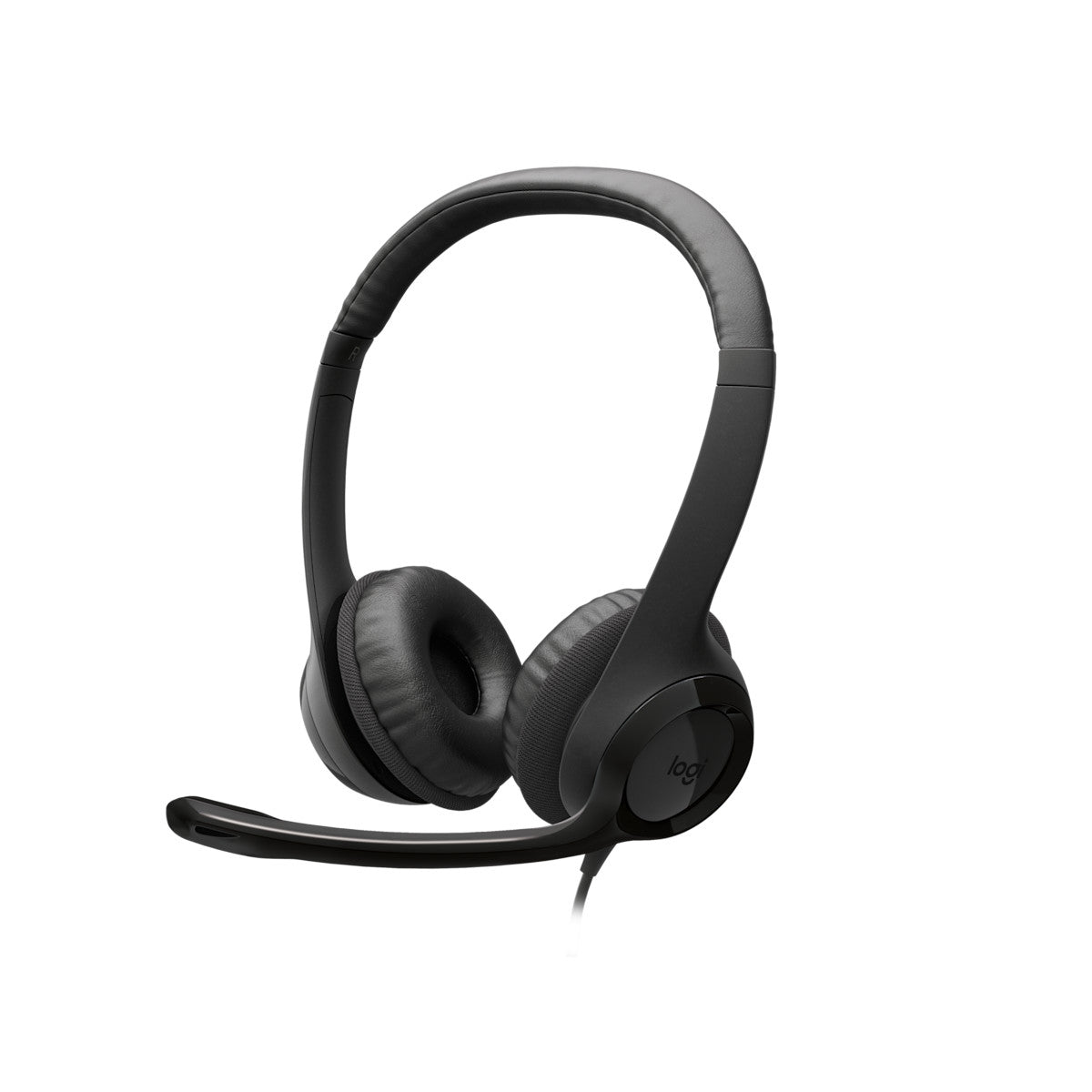 Auriculares Logitech H390 USB con micrófono, vista frontal