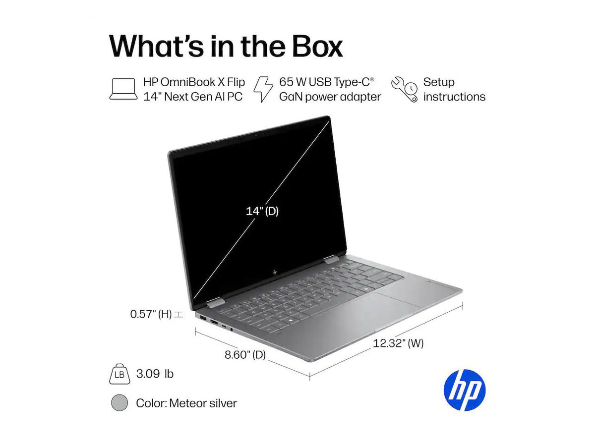 HP Omnibook X Flip 14 - 14" 2K OLED Touch • Core Ultra 7 - vista 6