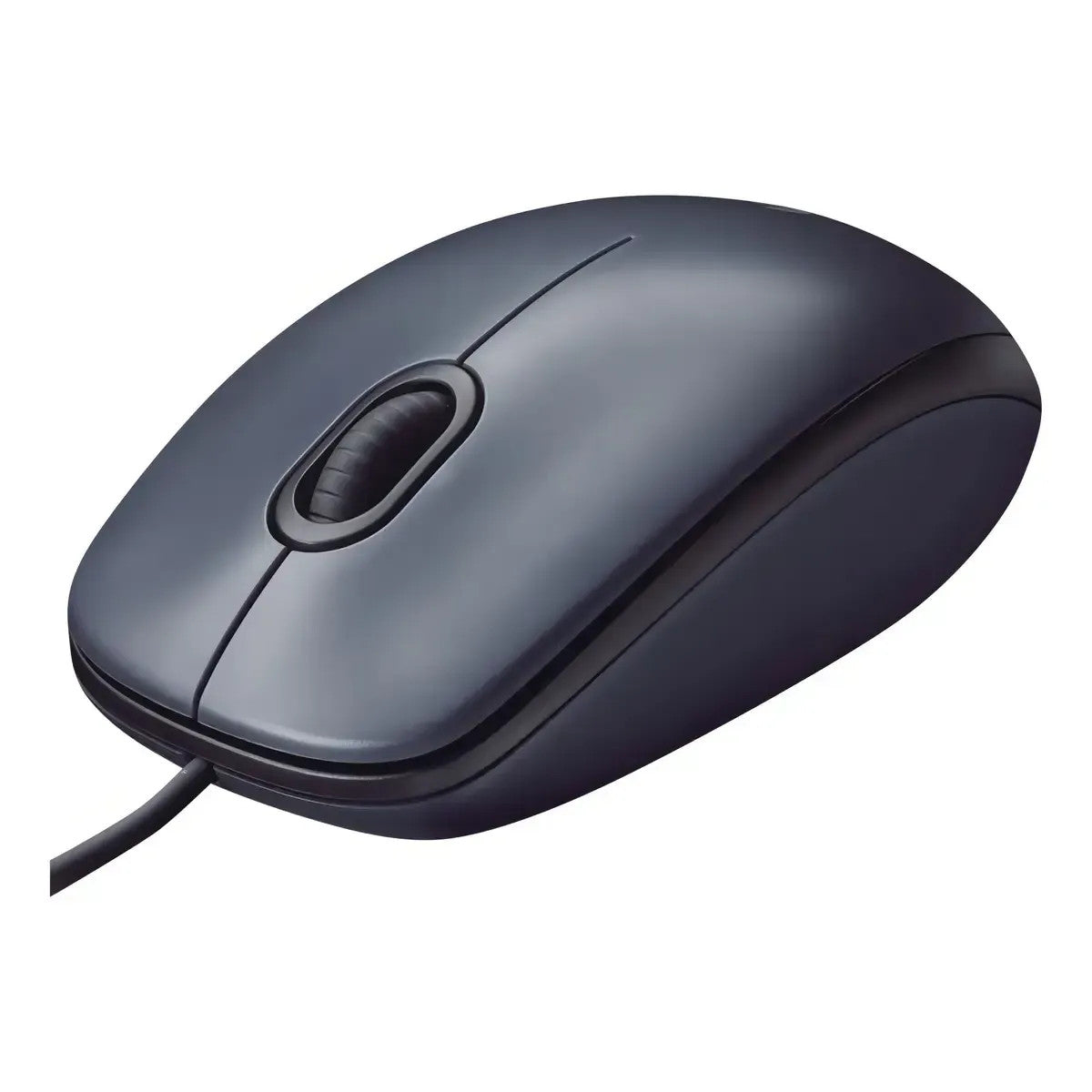 Mouse Logitech M90 con cable USB, vista en ángulo