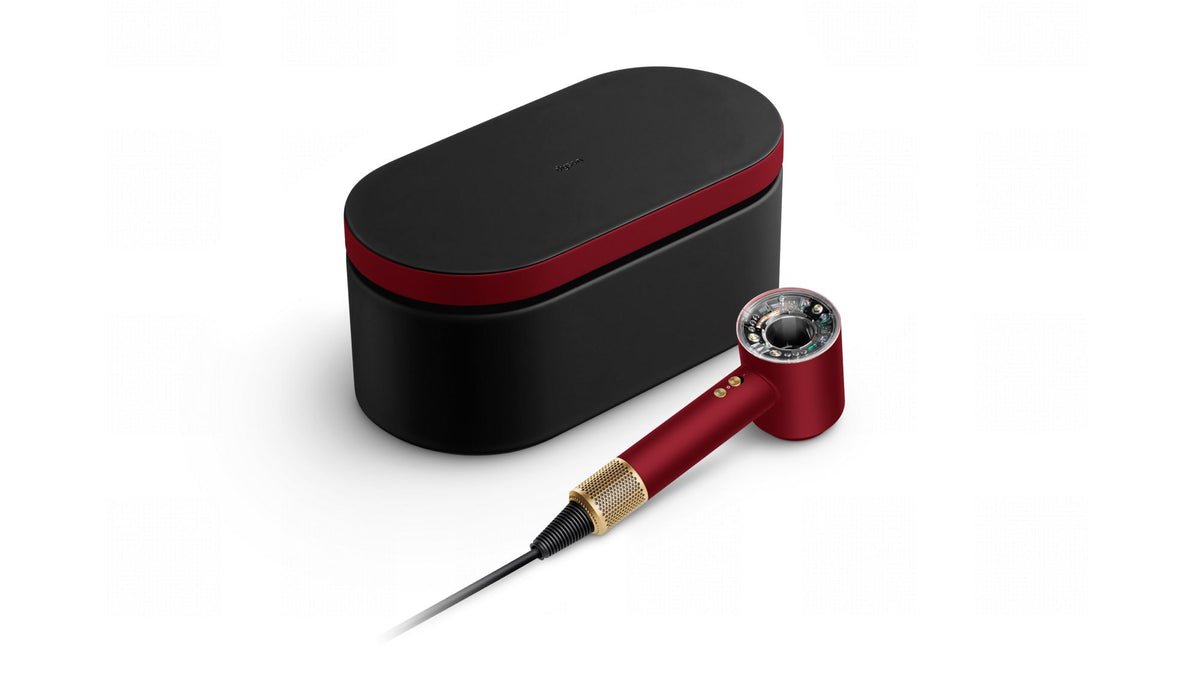 Dyson Supersonic Nural Red Velvet/Gold - Secador + set de cepillos y pinzas - con estuche