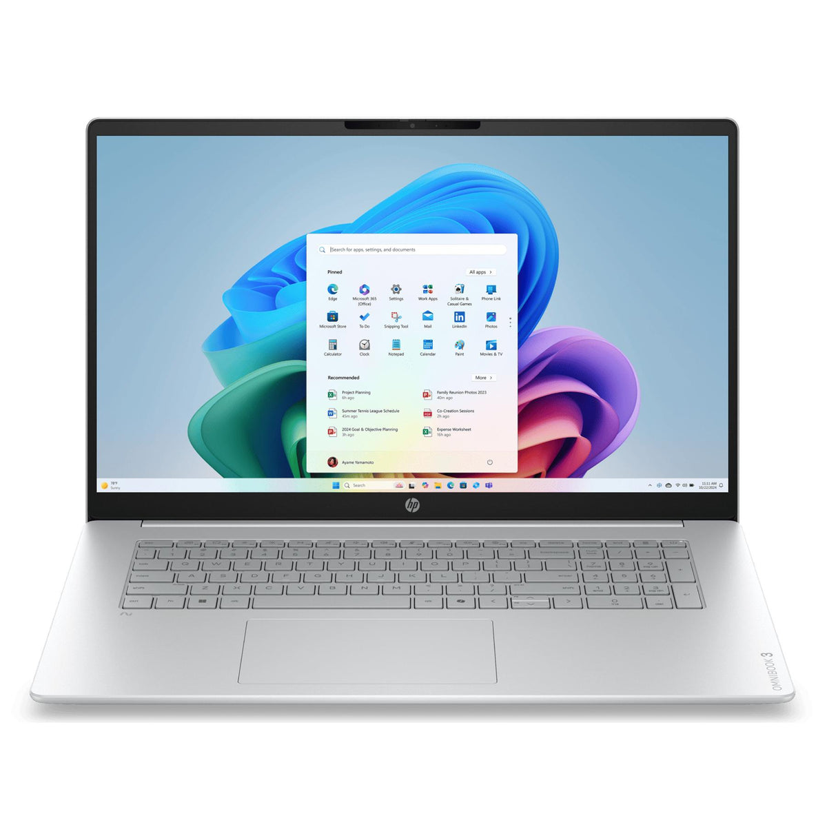 HP Omnibook 3 17.3 - vista frontal