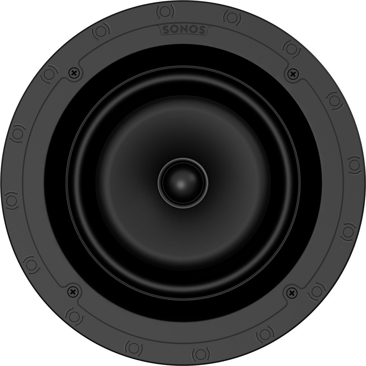 In-Ceiling Speakers by Sonos and Sonance (Pair) 8" - vista frontal sin rejilla