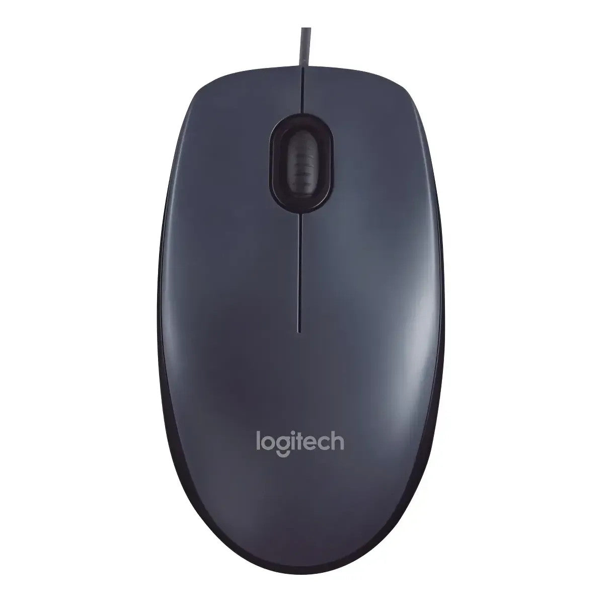 Mouse Logitech M90 negro con cable USB, vista superior