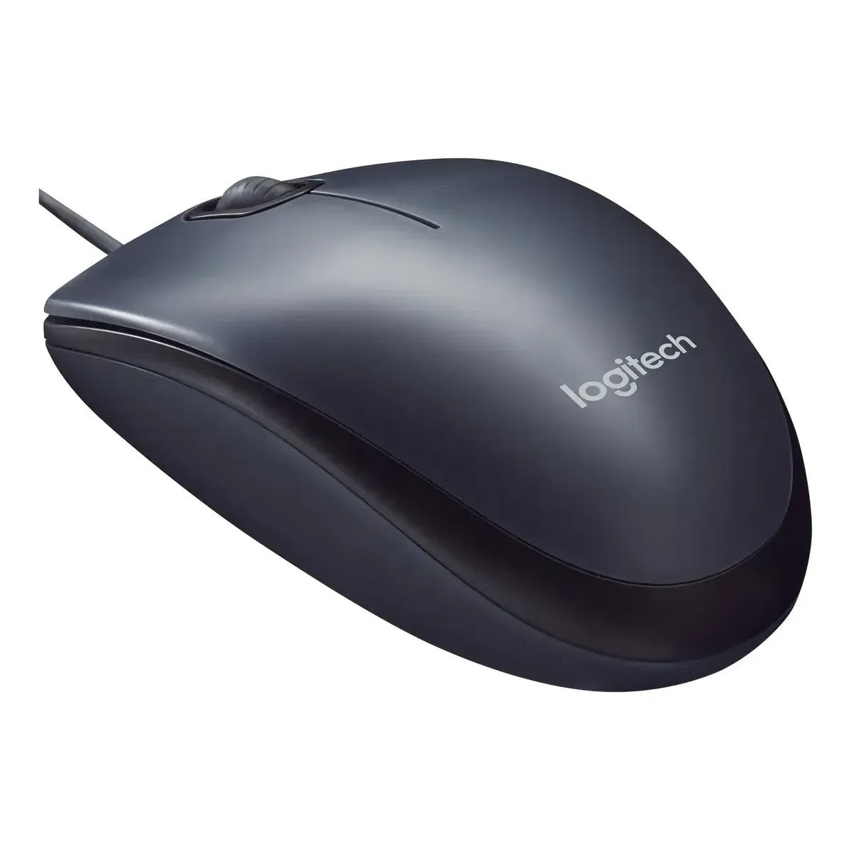 Mouse Logitech M90 con cable USB, vista lateral