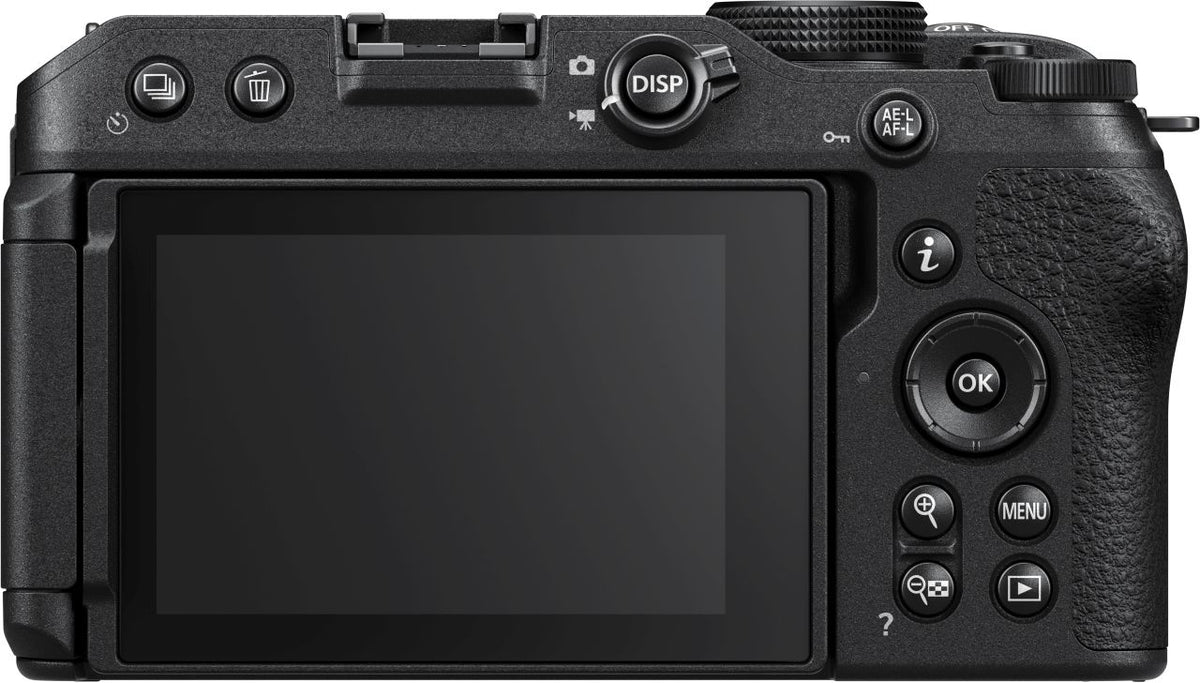 Nikon Z30 - Kit 18-140mm VR vista trasera con pantalla