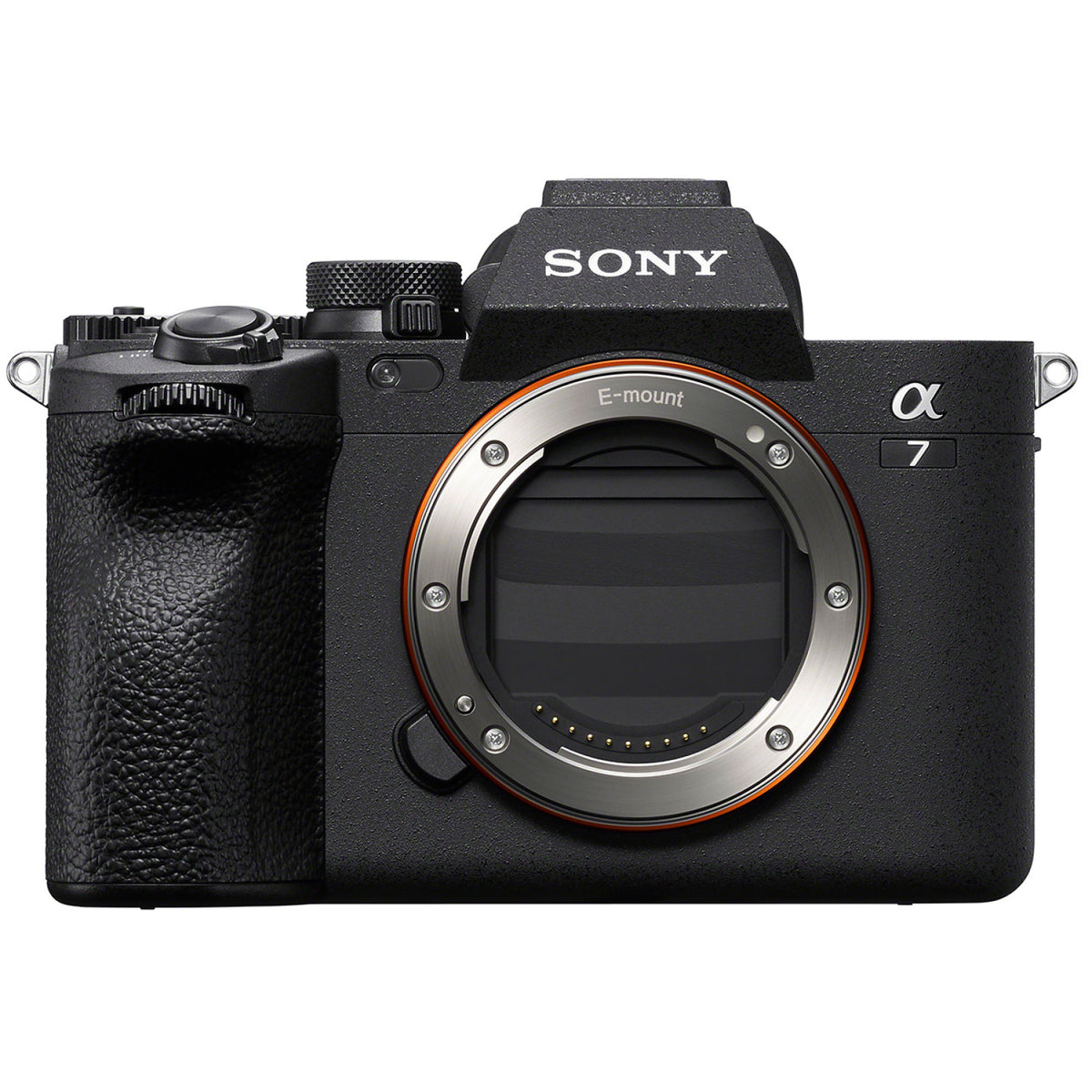 Sony Alpha 7 IV Body - vista frontal con obturador cerrado