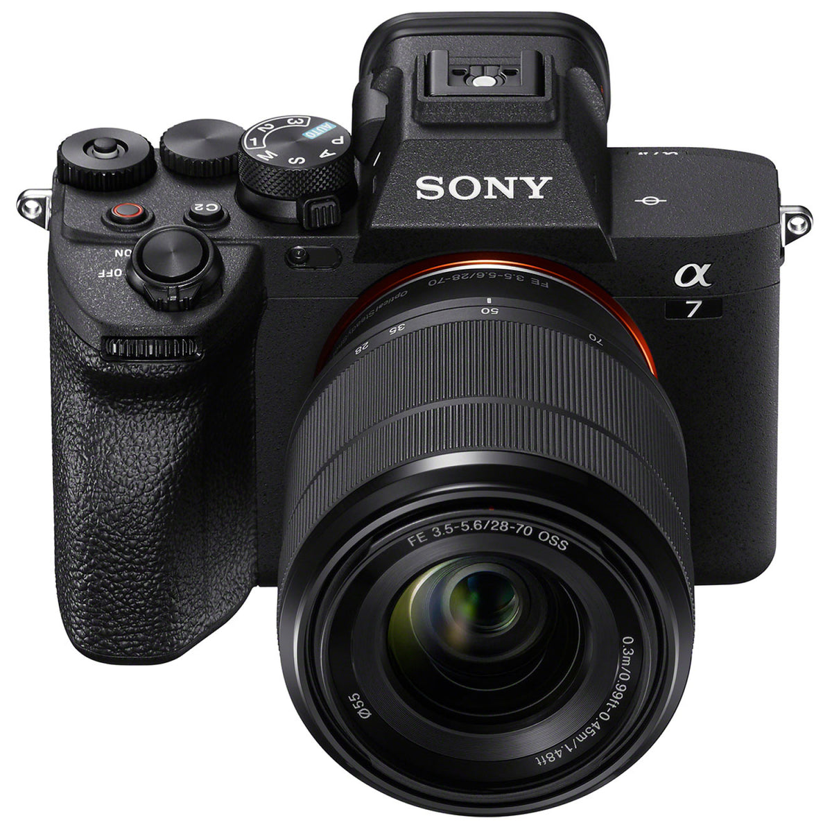 Sony Alpha 7 IV Kit 28-70mm - vista frontal superior